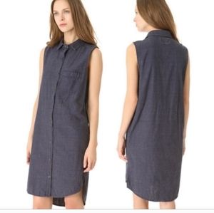 Rag & Bone Chambray Sleeveless Shirt Dress Size Small